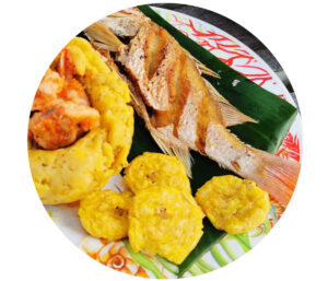 Pescado con Tostones